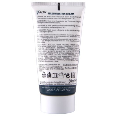 HOT CREMA DE MASTURBACION CON CBD UNISEX 100 ML
