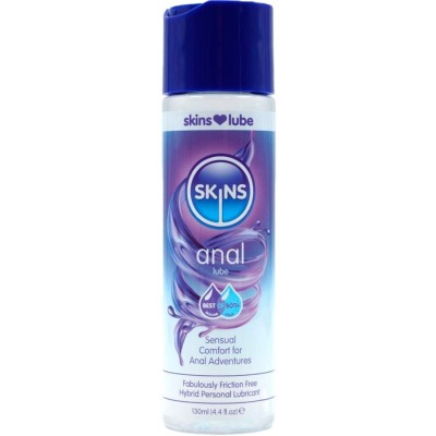 SKINS ANAL LUBRICANTE HIBRIDO BASE DE AGUA SILICONA 130 ML
