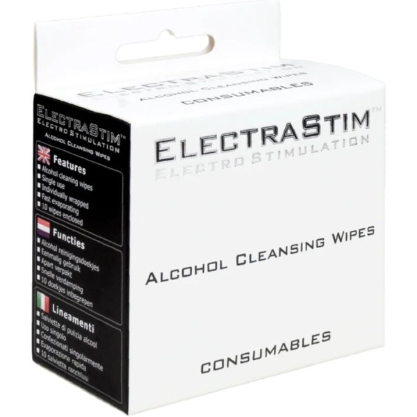ELECTRASTIM TOALLITAS HIGIENICAS CON ALCOHOL 10 UNIDADES