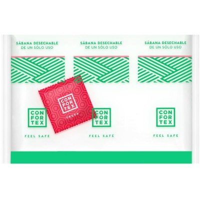 CONFORTEX SABANAS HIGIENICAS DESECHABLES INVIDUAL PRESERVATIVO FRESA