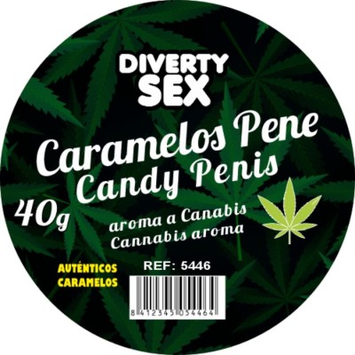 DIABLO PICANTE 20 CARAMELOS CON FORMA DE PENE CON AROMA CANNABIS