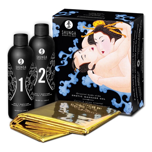 SHUNGA GEL DE MASAJE EROTICO CUERPO A CUERPO ORIENTAL FRUTAS EXOTICAS