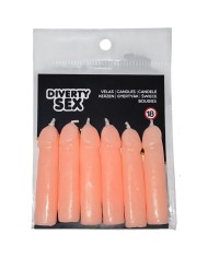 DIABLO PICANTE 6 VELAS FORMA PENE CARNE