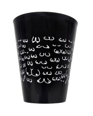 DIABLO PICANTE VASO NEGRO 500 ML CON TETAS BLANCAS