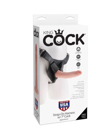 KING COCK HARNESS CON PENE REALISTICO 178 CM KING COCK HARNESS CON PENE REALISTICO 178 CM