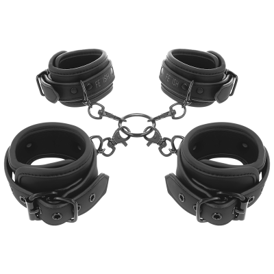 FETISH SUBMISSIVE SET ESPOSAS MANOS Y TOBILLOS CON FORRO DE NEOPRENO