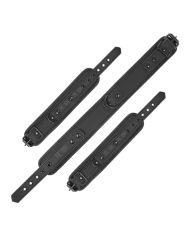 FETISH SUBMISSIVE COLLAR Y ESPOSAS CUERO VEGANO CON FORRO DE NEOPRENO