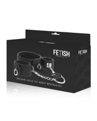 FETISH SUBMISSIVE COLLAR Y ESPOSAS CUERO VEGANO CON FORRO DE NEOPRENO