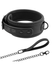 FETISH SUBMISSIVE COLLAR CON CADENA CON FORRO DE NEOPRENO