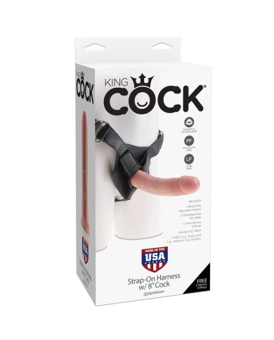 KING COCK HARNESS CON PENE REALISTICO NATURAL 203 CM KING COCK HARNESS CON PENE REALISTICO NATURAL 203 CM