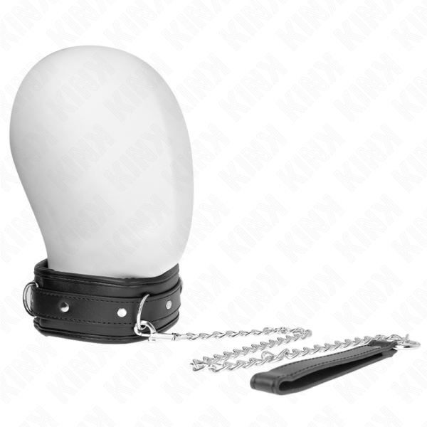 KINK COLLAR CON CORREA ESPONJA IMITACION CUERO MODELO 3 AJUSTABLE 37 54 CM X 3 CM