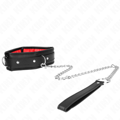 KINK COLLAR CON CORREA ESPONJA IMITACION CUERO MODELO 3 AJUSTABLE 37 54 CM X 3 CM