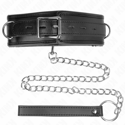 KINK COLLAR CON CORREA ESPONJA IMITACION CUERO MODELO 3 AJUSTABLE 37 54 CM X 3 CM