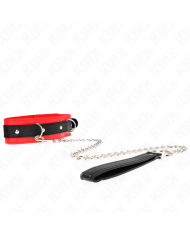 KINK COLLAR CON CORREA 65 CM MODELO BASICO MODELO 3 ROJO 53 X 5 CM