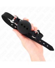 KINK MORDAZA 55 x 2 CM DE BOLA 45 CM DE SILICONA COMPLETA TALLA M NEGRO AJUSTABLE 35 51 CM