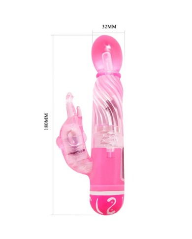 BAILE VIBRADOR MULTIVELOCIDAD CON ESTIMULADOR ROSA BAILE VIBRADOR MULTIVELOCIDAD CON ESTIMULADOR ROSA
