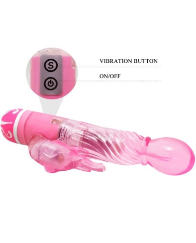 BAILE VIBRADOR MULTIVELOCIDAD CON ESTIMULADOR ROSA BAILE VIBRADOR MULTIVELOCIDAD CON ESTIMULADOR ROSA