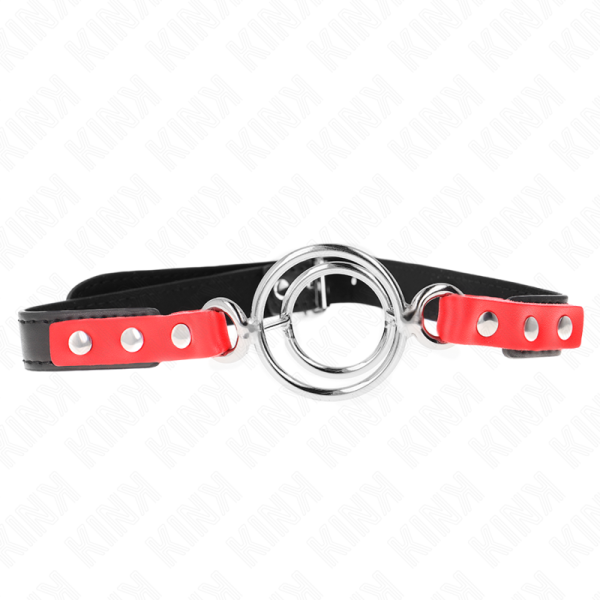 KINK MORDAZA CON MULTIPLES JUNTAS TORICAS 4 48 CM ROJO AJUSTABLE 38 X 56 CM