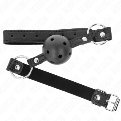 KINK MORDAZA DE BOLA 45 CM NEGRA DURA HUECA MODELO 1 635 X 2 CM
