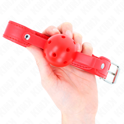 KINK MORDAZA DE BOLA 45 CM TRANSPIRABLE ROJO 65 x 25 CM