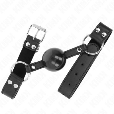 KINK MORDAZA DE BOLA 4 CM SUAVE Y SOLIDA CON CORREA DE POLIPIEL 62 x 25 CM AJUSTABLE 42 58 CM