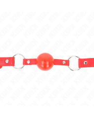 KINK MORDAZA DE BOLA 4 CM TPE CON CANDADO ROJO 60 x 2 CM