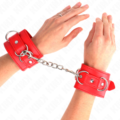KINK MUNEQUERAS CON 3 ANILLAS EN D AJUSTABLE ROJO 175 25 CM X 6 CM