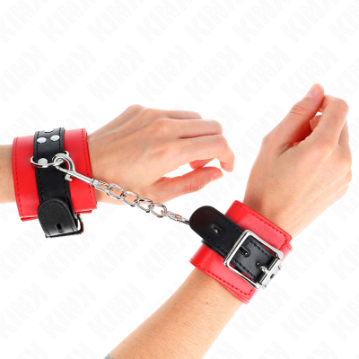 KINK MUNEQUERAS ROJO CON CORREA NEGRO AJUSTABLE 17 28 CM X 6 CM