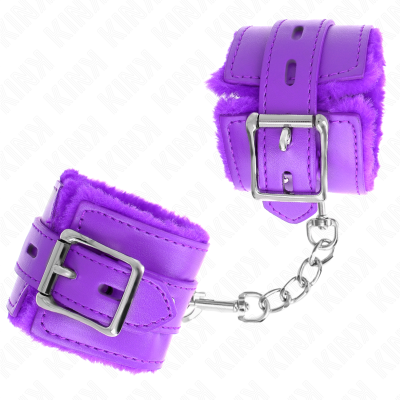 KINK MUNEQUERAS FORRADAS CON AGUJEROS CUADRADOS VIOLETA Y CORREA VIOLETA AJUSTABLE 17 29 CM X 6 CM