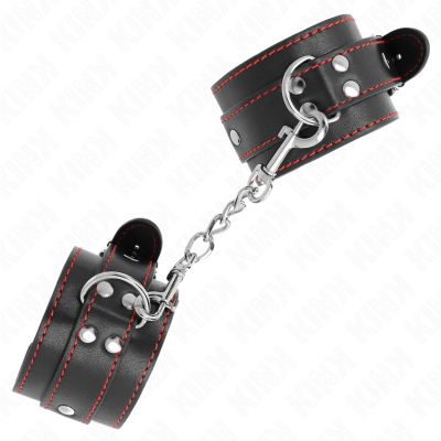 KINK MUNEQUERAS NEGRO CON DETALLES EN ROJO AJUSTABLE 20 28 CM X 55 CM