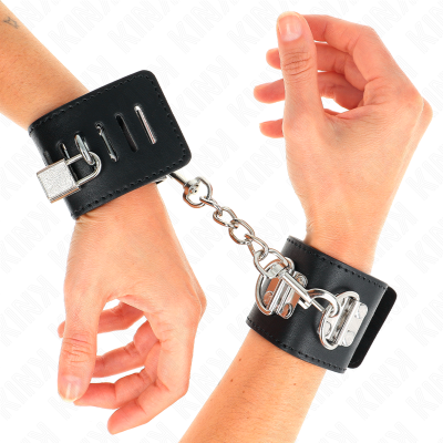 KINK MUNEQUERAS MULTIPOSICION CON CIERRE CANDADO NEGRO AJUSTABLE 16 23 CM X 55 CM