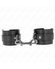 KINK MUNEQUERAS SIMPLES CON FILA DE REMACHES Y HEBILLA GRANDE NEGRO AJUSTABLE 17 28 CM X 5 CM