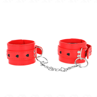 KINK MUNEQUERAS ROJO CON INCRUSTACION DE CORAZON NEGRO AJUSTABLE 21 28 CM X 55 CM