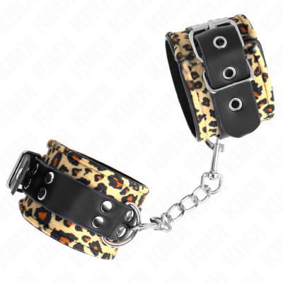 KINK MUNEQUERAS DE CUERO ESTILO LEOPARDO AJUSTABLE 18 29 CM X 55 CM