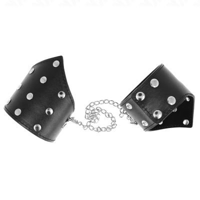 KINK MUNEQUERAS ESTILO PUNTIAGUDO NEGRO CON CADENA AJUSTABLE 17 23 CM X 85 CM