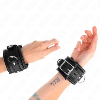 KINK MUNEQUERAS ESTILO HEAVY FORRO NEGRO AJUSTABLE 20 30 CM X 6 CM