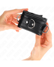 KINK MUNEQUERAS ESTILO HEAVY FORRO NEGRO AJUSTABLE 20 30 CM X 6 CM