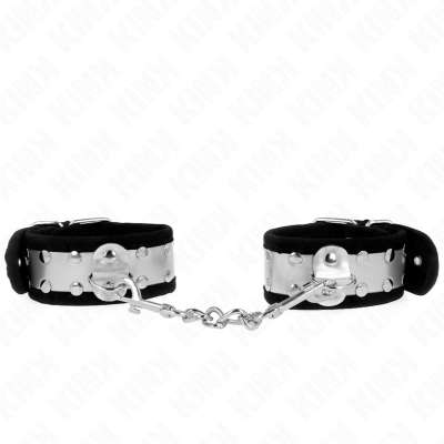 KINK MUNEQUERAS FINAS NEGRO PLATEADO 30 X 4 CM