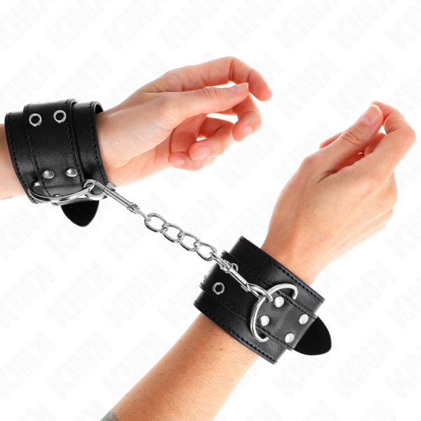 KINK MUNEQUERAS CON DOBLE LINEA DE TACHUELAS NEGRO AUSTABLE 19 26 CM