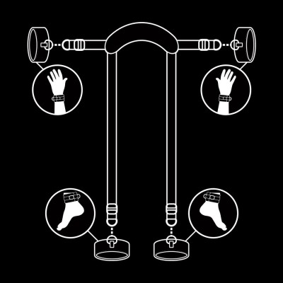 FETISH SUBMISSIVE POSICION MASTER CON 4 ESPOSAS CON FORRO DE NEOPRENO