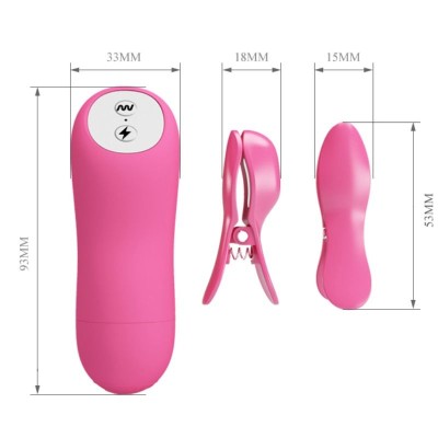 BAILE ROMANTIC WAVE PIZAS CON VIBRACION Y ELECTROSHOCK FUCSIA