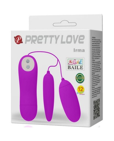 PRETTY LOVE IRMA HUEVO VIBRADOR DOBLE PRETTY LOVE IRMA HUEVO VIBRADOR DOBLE