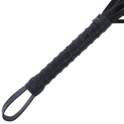 DARKNESS LATIGO BONDAGE NEGRO CON MANGO DE PIEL