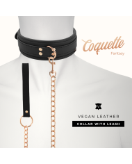COQUETTE CHIC DESIRE FANTASY COLLAR CUERO VEGANO CON CORREA Y FORRO DE NEOPRENO