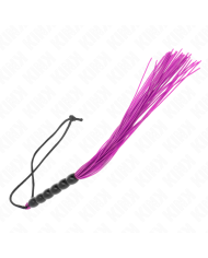 KINK MINI LATIGO DE SILICONA CON AGARRE 6 BOLAS MORADO 26 CM