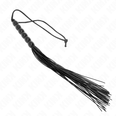 KINK MINI LATIGO DE SILICONA CON AGARRE 6 BOLAS NEGRO 26 CM