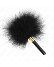 KINK PLUMAS PARA COSQUILLAS METAL DORADO NEGRA 18 CM