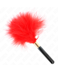 KINK PLUMAS PARA COSQUILLAS METAL DORADO ROJO 18 CM