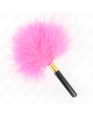 KINK PLUMAS PARA COSQUILLAS METAL DORADO FUCSIA 18 CM
