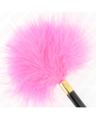 KINK PLUMAS PARA COSQUILLAS METAL DORADO FUCSIA 18 CM